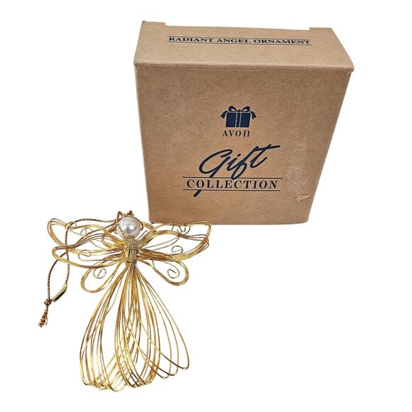 Avon Christmas Ornament Lot 8 Bears Train Angel Bell Teacher Santa Express - Picture 7 of 9